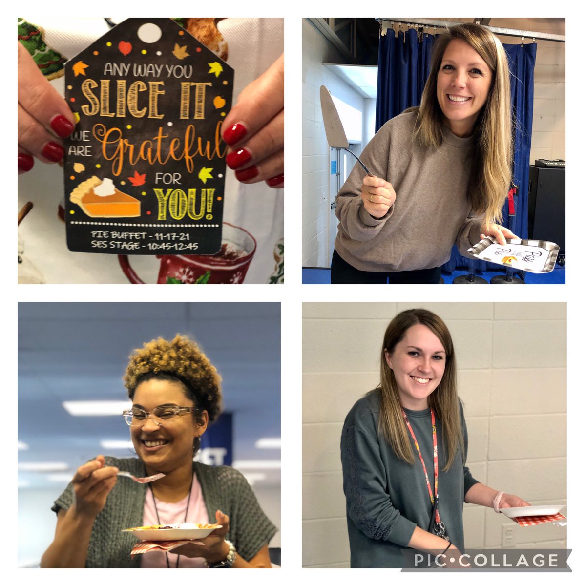 SES_Chargers's tweet photo. No matter how you slice it, we are grateful for our staff! 
#piebar #ChargingTowardExcellence #teamses #teamDCS https://t.co/e3zBSBVVEd