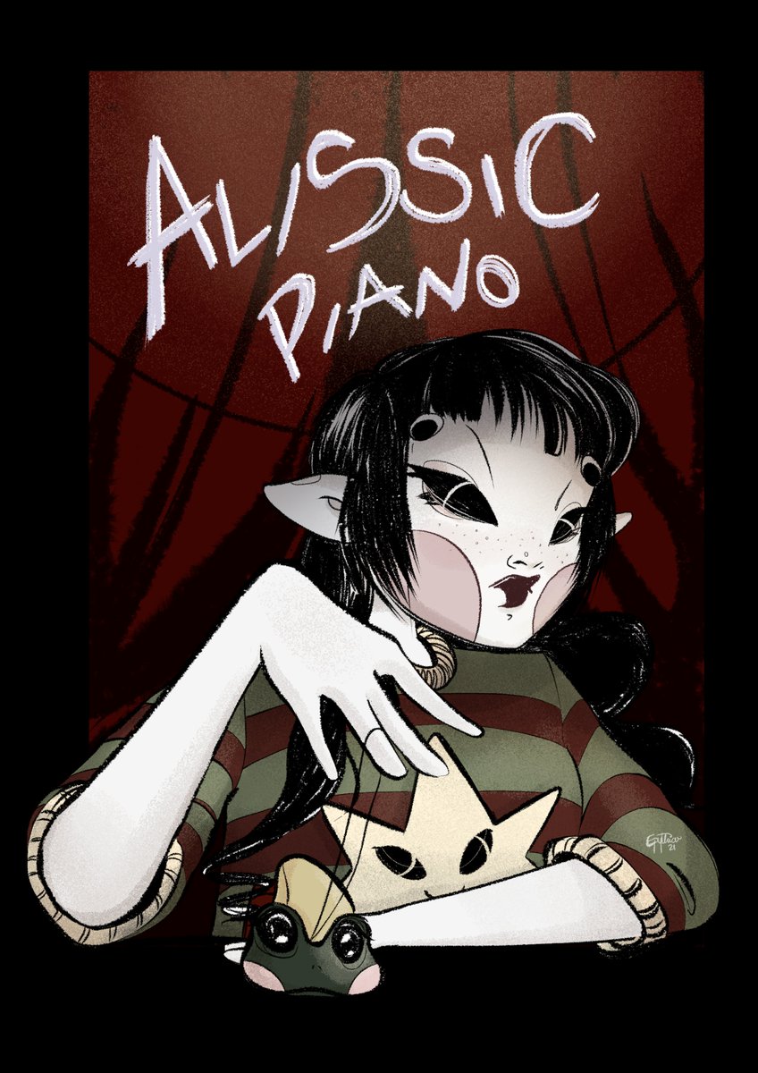epythiart's tweet photo. 🐸•Alissic Piano fanart•🐸

Finally finished this piece of Alissic's song “Piano” ~ 
Hope you like it! And I really recommend her music, is really cool!

#clipstudiopaint #characterdesign #alissic #music #fanart https://t.co/f1o9Jn3fKG