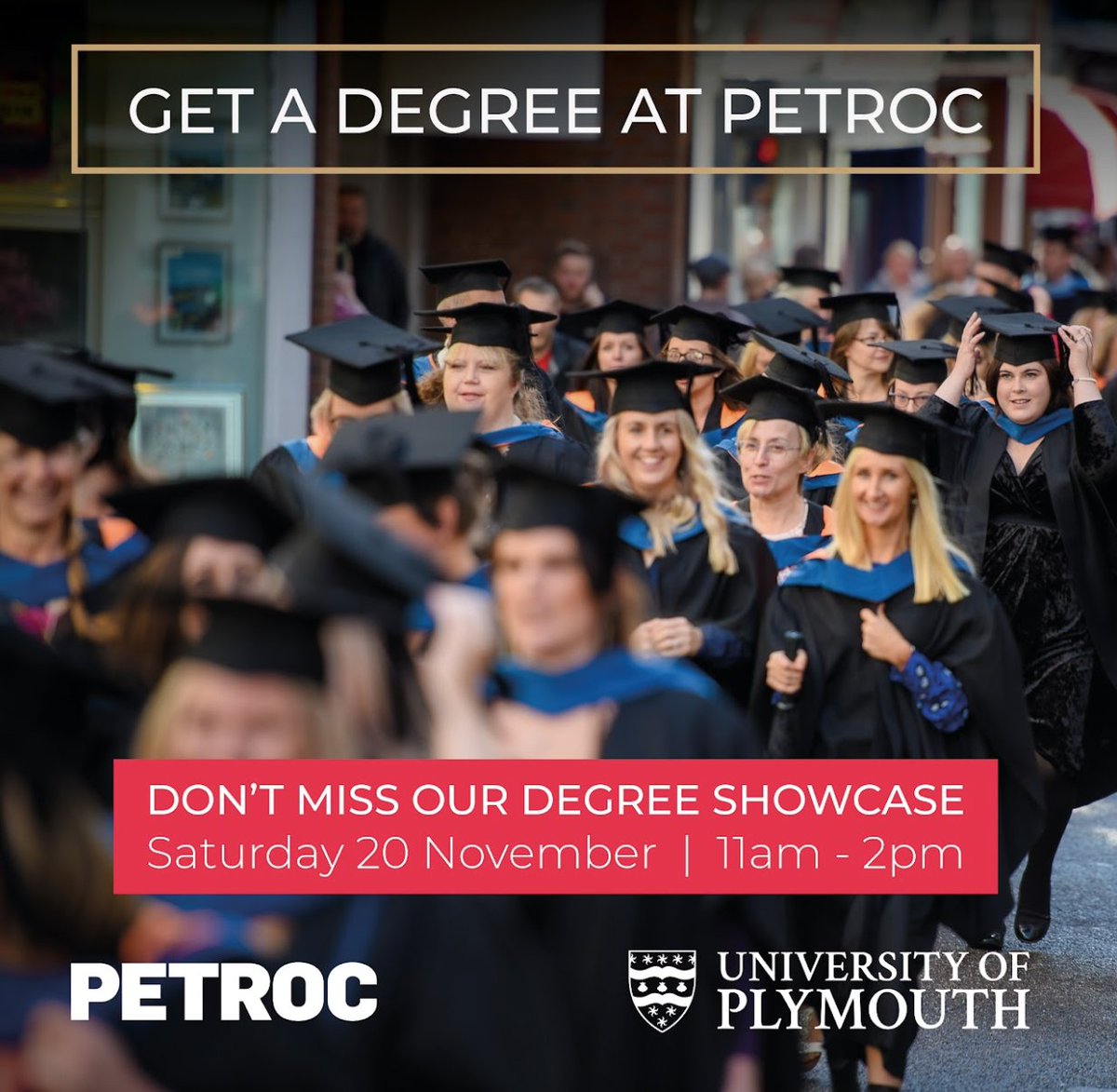 Did you know that Petroc has over 40 university-level 🎓 courses in a wide variety of subjects.

If you're a current Petroc learner please apply through UCAS: bit.ly/3wTIum6

If you're not studying at Petroc apply via our website: bit.ly/3wSHKh3