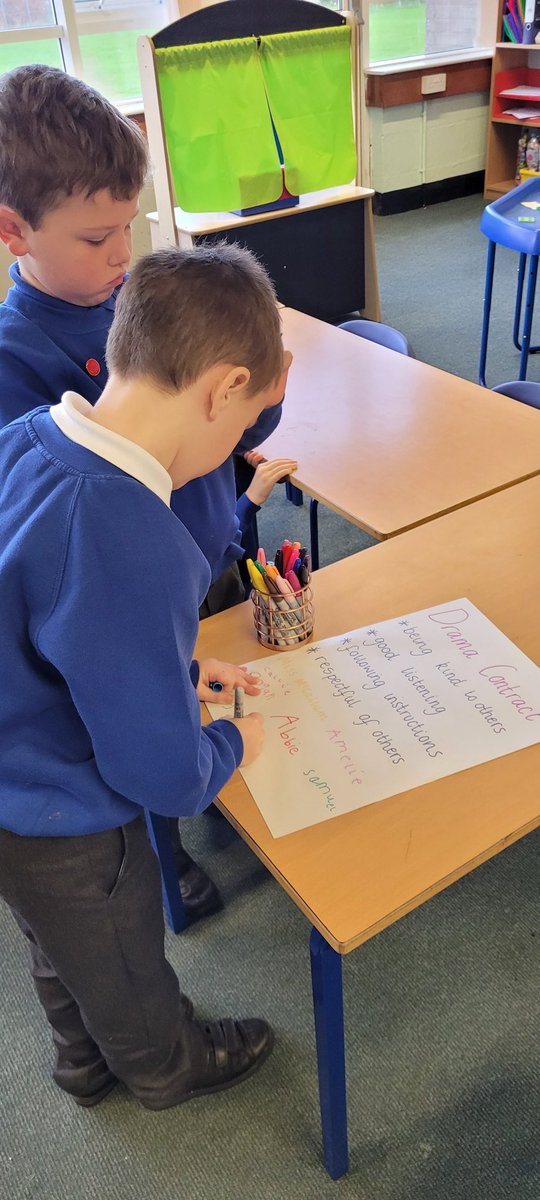 MissMcCallum19's tweet photo. Before starting our drama as part of our topic, we created and signed a drama contract to ensure we are respectful and supportive during our drama lessons. #IDL  #respectingothers #GiantOfThistleMountain https://t.co/945VQYMgGJ