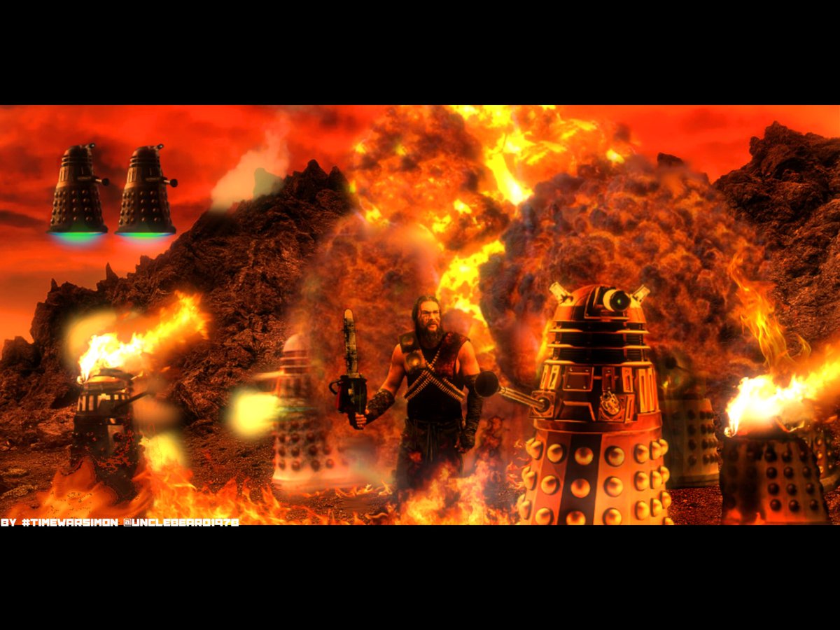 UncleBeard1978's tweet photo. Jason Mamoa as #AbslomDaak #Dalek Killer - the picture and the inspiration from the #DoctorWho comic strip by #TimeWarSimon #DoctorWhoFlux https://t.co/UL4qC1Ia1v
