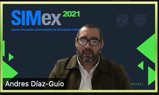 #SIMex2021 En ciencias de la educación y la salud somos resilientes e innovadores. Hemos seguido adelante sin poner en riesgo a los actores del mundo educativo y aquí hablaremos de los cómo, cuándo, dónde, qué y para qué de la educación basada en simulación”. Dr. <a href="/andresdiazmd/">Andrés Díaz-Guio. MD. PhD</a>