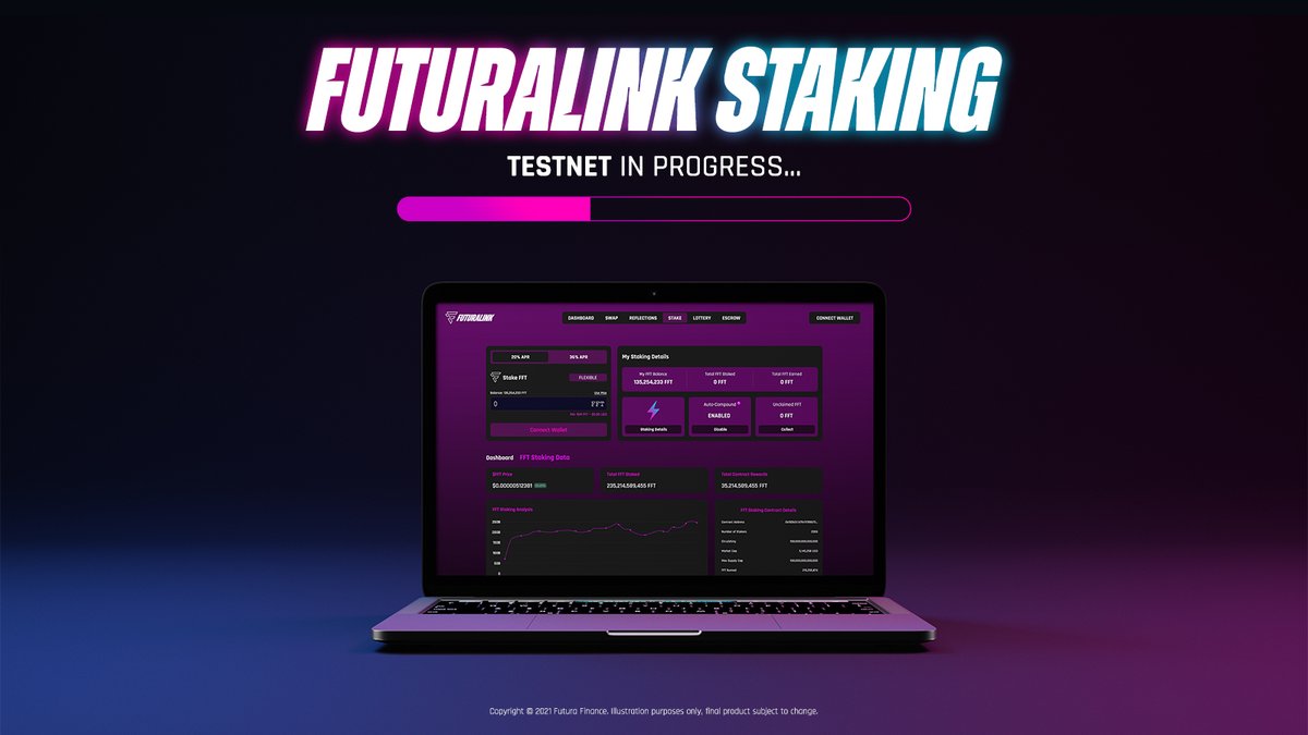 FuturaBSC's tweet photo. 💻 Hello Futurians! We will be testing FuturaLink Staking starting today! If all goes well, release will be soon after. Get those bags ready! 🚀

$FFT #Futura #FFTFam #BSCGems #Staking #1000xgem https://t.co/wZF97fa4Kv