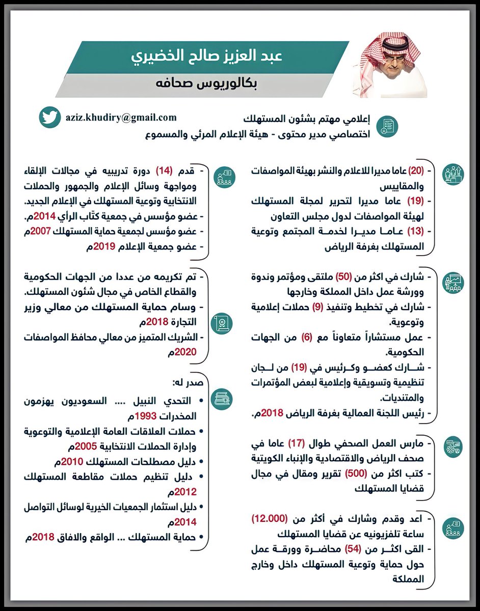 AzizKhudiry's tweet photo. فقدت بعض اصدقائي من  #التّجار ورجال الاعمال.
وفقدت بعض اصدقائي في بعض الجهات الحكومية ذات العلاقة بحماية #المستهلك.
وتعرضت لقضايا قانونية خرجت منها بأقل الخسائر.
.
كل ذلك لموقفي الداعم والدائم منذ سنوات من اجل #حقوق_المستهلك . https://t.co/b8uq1INVoW
