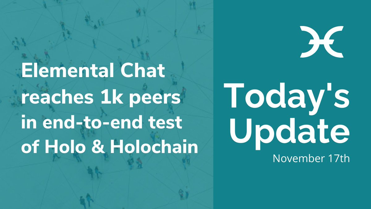 The massively exciting news is Elemental Chat is being used by 1,000+ people (and counting!) who signed up to test, and everything is going very, very well. Their chat experience is being hosted by ~300 HoloPorts around the world. 

1/