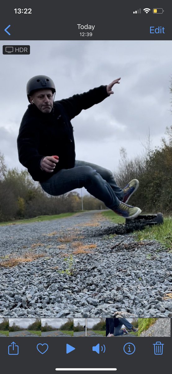 Worthymedic's tweet photo. It was at this point i realised i had ‘over cooked’ it a tad…. #ouch #evolveskateboard #Newton https://t.co/pBu2sIFI8F