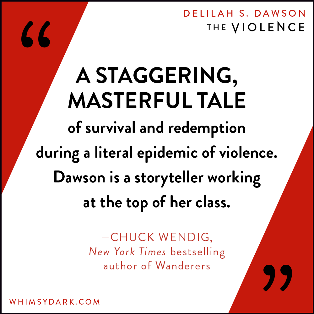 randomhouse's tweet photo. “A staggering, masterful tale of survival and redemption during a literal epidemic of violence. Dawson is a storyteller working at the top of her class.”—@ChuckWendig

@DelilahSDawson's THE VIOLENCE is out on 2/1!

https://t.co/tCvjXgvCAU https://t.co/DXHjg4dO01