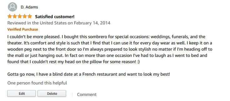 ZorroOld's tweet photo. It took 7 years but someone just found my review helpful.. https://t.co/00SYZJFiGb