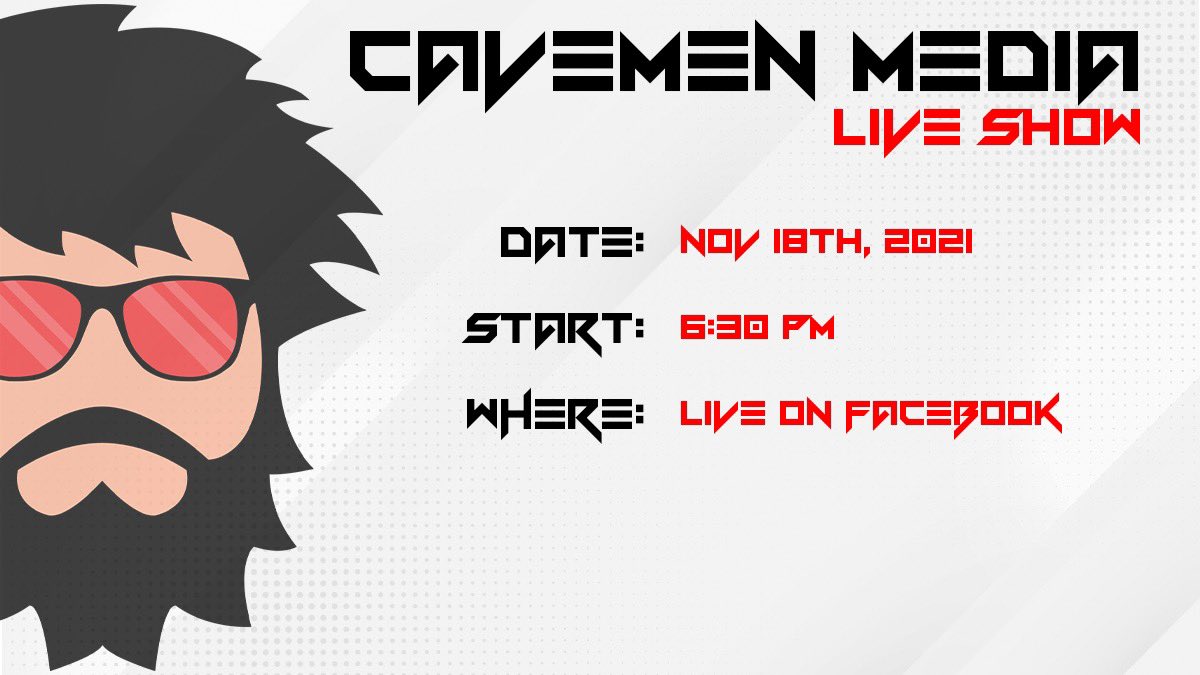 cavemenmedia's tweet photo. TOMORROW. 

Make sure to tune in. https://t.co/ApVkkK4sJY