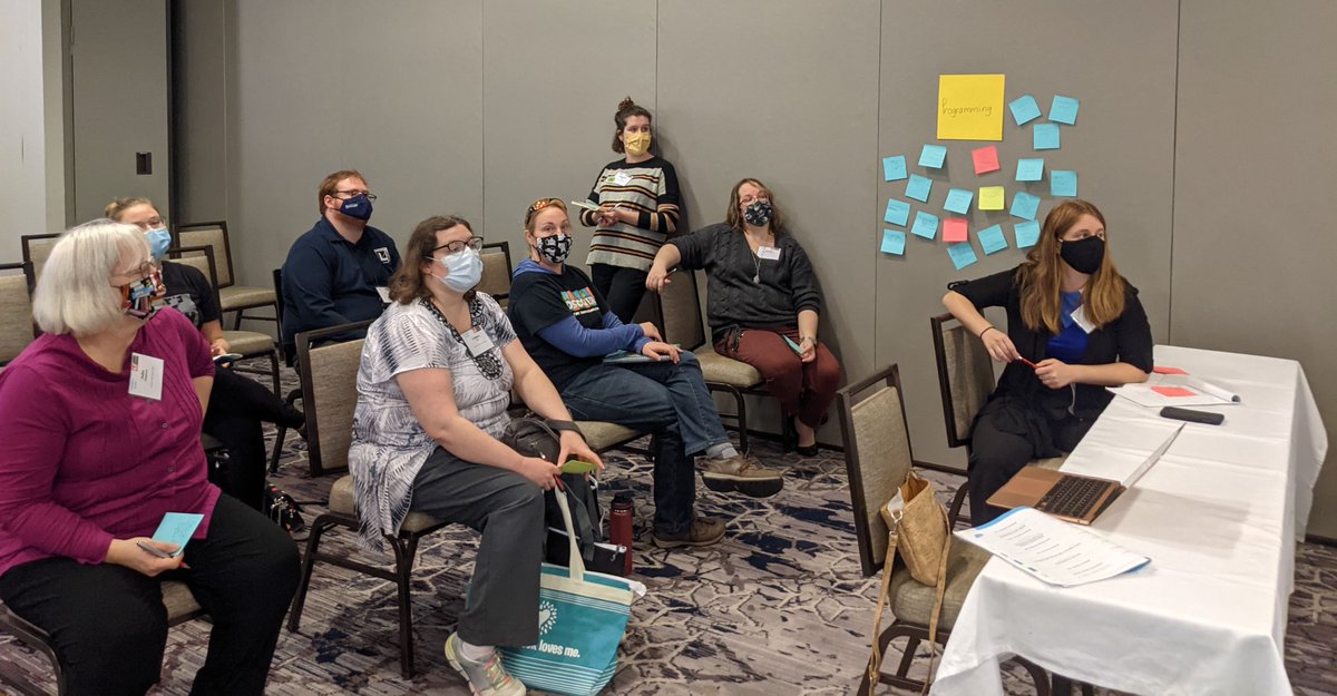 AISLE_ILF's tweet photo. The always energetic Kym Kramer shared so many great ideas for a game design challenge. She mentioned the People of Play convention, going on now virtually; you can even see Will Shortz & Gary Trudeau tomorrow. https://t.co/4Sc8dr648J #ForwardBound2021 @ilfonline https://t.co/cpoEo27oqC
