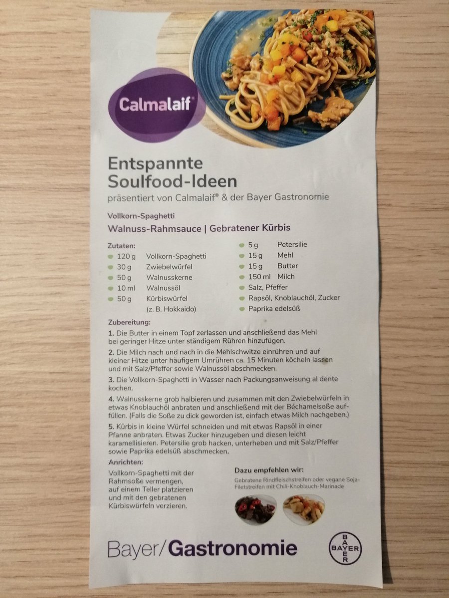#Soulfood in der Kantine in #Leverkusen war nicht nur sehr lecker, sondern kann dank Flyer inkl Rezept zurück im #homeoffice nachgekocht werden👍🍽️👩‍🍳 bin schon auf nächste Woche gespannt #teambayer #calmalaif #mentalhealth #bayergastronomie <a href="/GesundheitBayer/">Gesundheit Bayer</a>