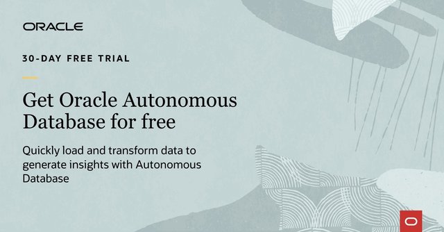 RheodataLLC's tweet image. Deploy free instances of @Oracle #AutonomousDatabase for free and receive $300 in credit towards a wide range of #cloud services: bit.ly/3bR2xYP 
#OracleCloudServices
