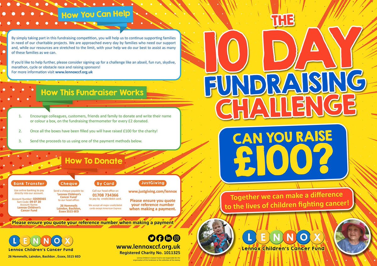 OlympiaBoxing's tweet image. We proudly support Lennox Children's Cancer Fund on their 10 Day Challenge! 😊

Your donations will be helping to raise funds for their Respite Breaks project, which provides respite holidays for the families of children fighting cancer. ❤

#LennoxCCF #10DayChallenge #CancerFund