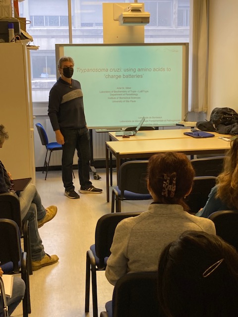Bringaud Frédéric (@bringaudf) on Twitter photo We #MFP_lab had the pleasure to host Ariel Silber <a href="/Ariel_Lab/">LaBTryps</a> for a fantastic seminar on metabolism of T. cruzi and great discussions We #MFP_lab had the pleasure to host Ariel Silber <a href="/Ariel_Lab/">LaBTryps</a> for a fantastic seminar on metabolism of T. cruzi and great discussions