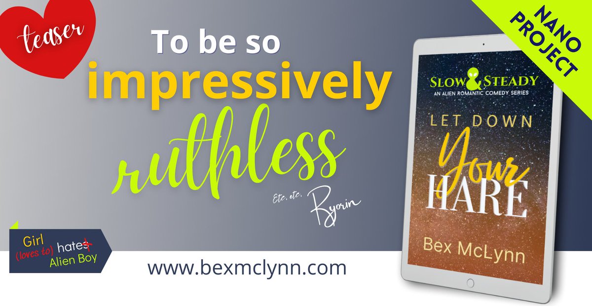 I've got an Impressively Ruthless teaser for you…

bexmclynn.com/2021/11/17/slo…

#NaNoWriMo #amwritingromance