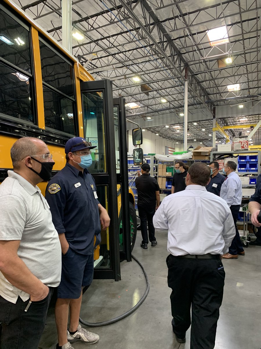 ThomasBuiltBus's tweet photo. The @HemetUSD is now powered by @Proterra_Inc! One of Hemet’s Saf-T-Liner C2 Jouleys took a trip over to a Proterra battery factory in City of Industry, CA. We’re excited about Jouley’s electrifying future in California & beyond! #PoweredbyProterra #AllElectric #Jouley #BusWest https://t.co/m5Ogro1Xoz