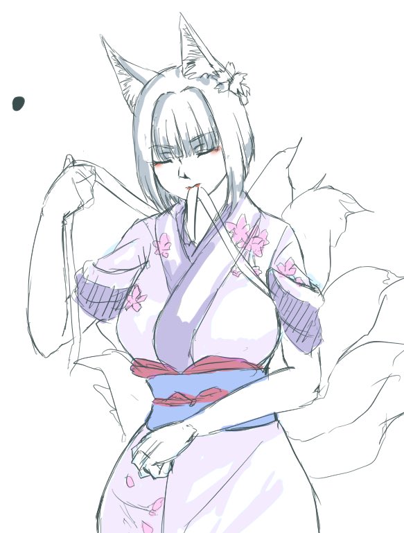 #アズレン版深夜の真剣お絵かき60分一本勝負
肌色はあかんらしいので 