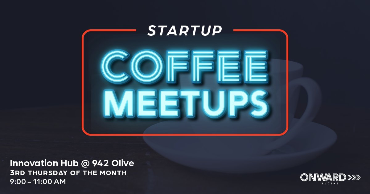 Tomorrow at 9 am - come on down for hot coffee and cool conversations. No registration required - open to all entrepreneurs  and mentors!
onwardeugene.org/event/startup-…