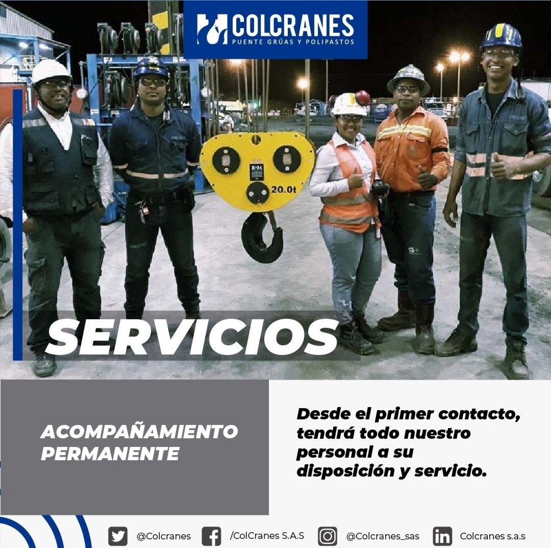 colcranes's tweet photo. En @colcranes contamos con un excelente equipo humano caracterizado por una formación integral y amplia experiencia para atender las necesidades de nuestros clientes. https://t.co/QYMu0LNS5P
