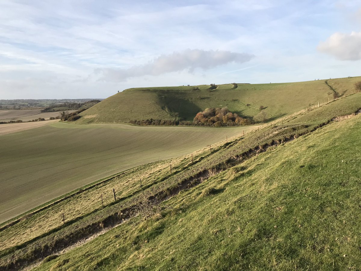 seankayesmith's tweet photo. #HillfortsWednesday Two shots of White Sheet Hill near Mere in #Wiltshire taken this afternoon from the #MidWiltsWay https://t.co/9wYyw5c905