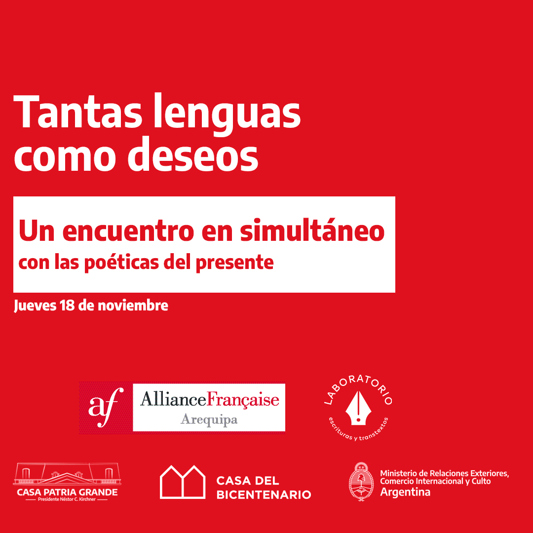 ElSalvadorGov's tweet photo. #Mañana participá en la @AFArequipa de #TantasLenguasComoDeseos: encuentro simultáneo de poetas 🇦🇷 🇵🇪, para celebrar el #BicentenarioPerú junto a @CancilleriaARG, @CPatriaGrande y @CNBLaCasa

+ Info: https://t.co/EZGtIWUVP1

📆: Jueves 18/11
⏱️: 5 pm🇵🇪
📍: Santa Catalina 208, AQP https://t.co/yJhlXJMxAO