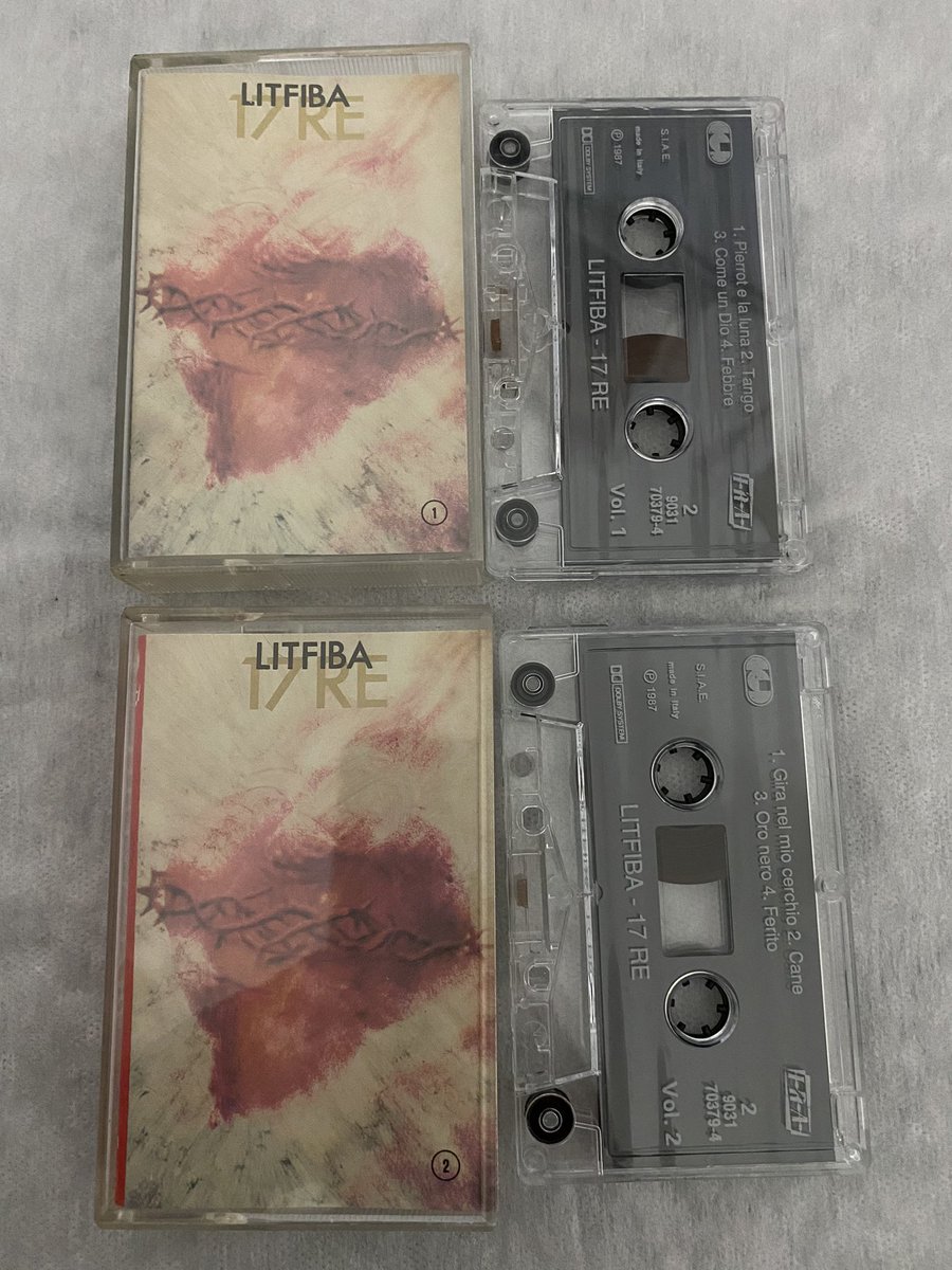 TapesAndRecords's tweet photo. Litfiba -17 Re (1990)
#tapeoftheday #cassetteculture #tapecollection #cassettecollection #cassettetape #music #cassette #mc #tapes #litfiba #17re #1990 #italianmusic https://t.co/hav2zatX4G
