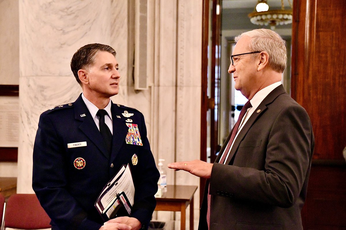 SenKevinCramer's tweet photo. Hosted the first in-person Senate Space Force Caucus event today! 

With the @SpaceForceDoD's second birthday around the corner, there's much to celebrate since the stand-up of the Force and I look forward continuing to support our nation's newest military branch. https://t.co/39tHyJzr6o