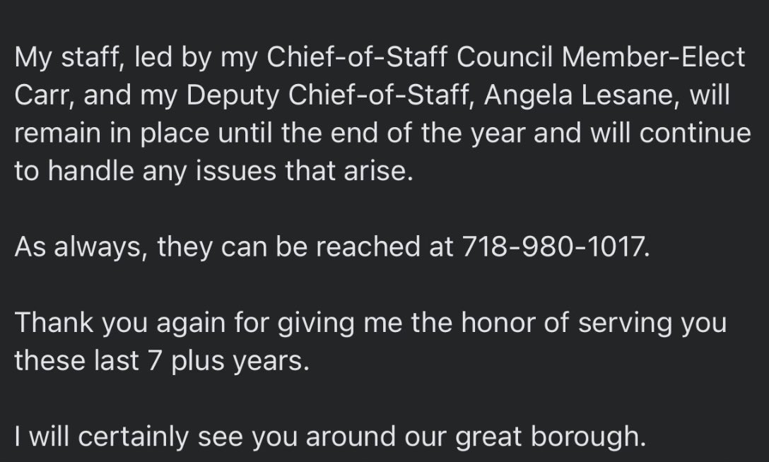 Steven Matteo (@stevenmatteo) on Twitter photo It’s been an honor and privilege to serve as the Minority Leader and a member of the <a href="/NYCCouncil/">New York City Council</a> It’s been an honor and privilege to serve as the Minority Leader and a member of the <a href="/NYCCouncil/">New York City Council</a>