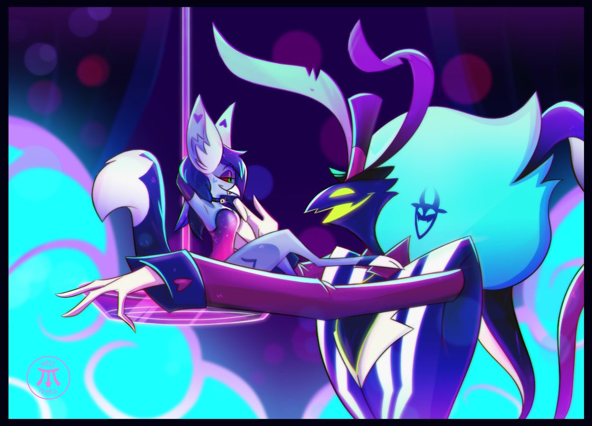 💜💙 ~ 

Art by the absolutely amazing <a href="/misspanica1/">🫀𝕸𝖎𝖘𝖘𝕻𝖆𝖓𝖎𝖈𝖆🫀</a> 💕 

#HelluvaBoss #HelluvaBossOzzie #HelluvaBossAsmodeus #HazbinHotelOC #HazbinHotelAzura #HelluvaBossoc