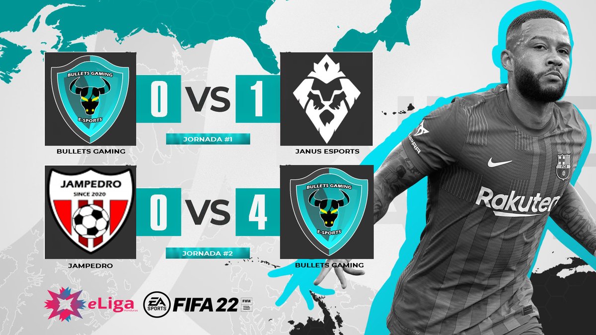 #Resultados • #FIFA22

Ayer tuvimos una noche intensa con 2 partidos en la eLiga Honduras. 

❌ 0-1 🆚 <a href="/JanusEsports/">Janus Esports</a>
✅ 0-4 🆚 Jampedro 

¡Seguiremos entrenando y preparándonos para las próximas jornadas! 

#GOBULLETS ¡Esto apenas comienza!