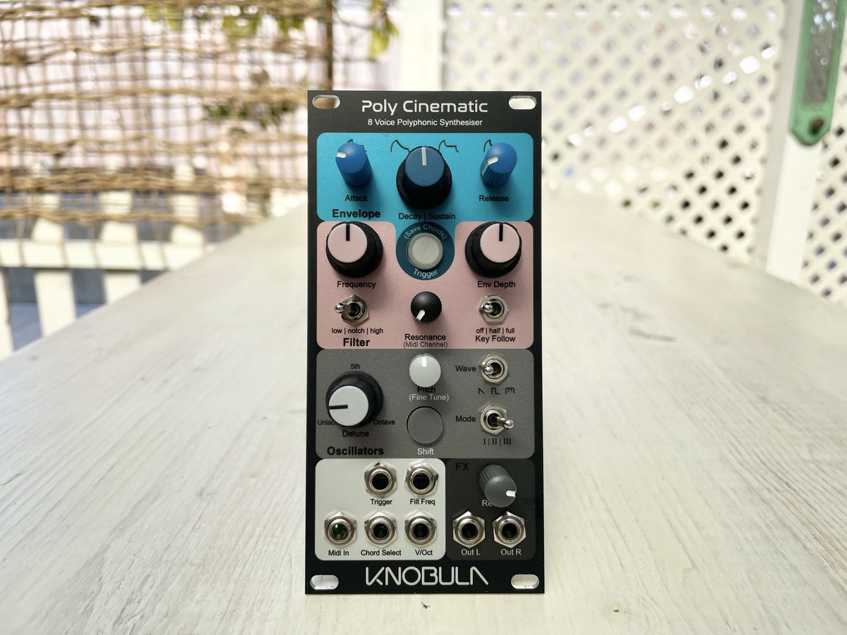 boutiquepedalny's tweet photo. 💥8 ボイスポリフォニックシンセサイザー⚡️KNOBULA Poly Cinematic⚡️
発送開始🎁
詳細
https://t.co/eAz1IPwt60
きっと❤️になるさ🥰
#eurorack #modularsynth #knobula #polycinematic #synthvoice #midi #oscillator #filter #bpnyc #boutiquepedalnyc #ユーロラック #モジュラーシンセ #販売 #購入 https://t.co/lkpVQeRI1Q