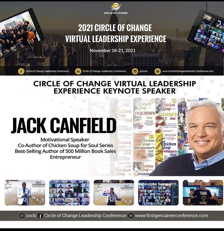 COCLC's tweet photo. @JackCanfield is a dynamic speaker that will be delivering a transformational message to all the students and professionals that are in attendance for this years @COCLC! https://t.co/zW8lLQplg3