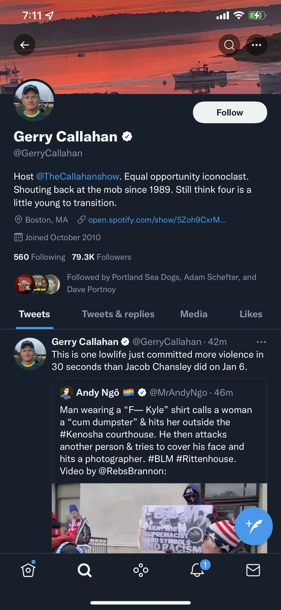 mikolallison's tweet photo. @PortlandSeaDogs you guys actually follow this racists trash account? You would do well to read his post sometimes, unless you subscribe to that nonsense. https://t.co/lx1BuSddY0