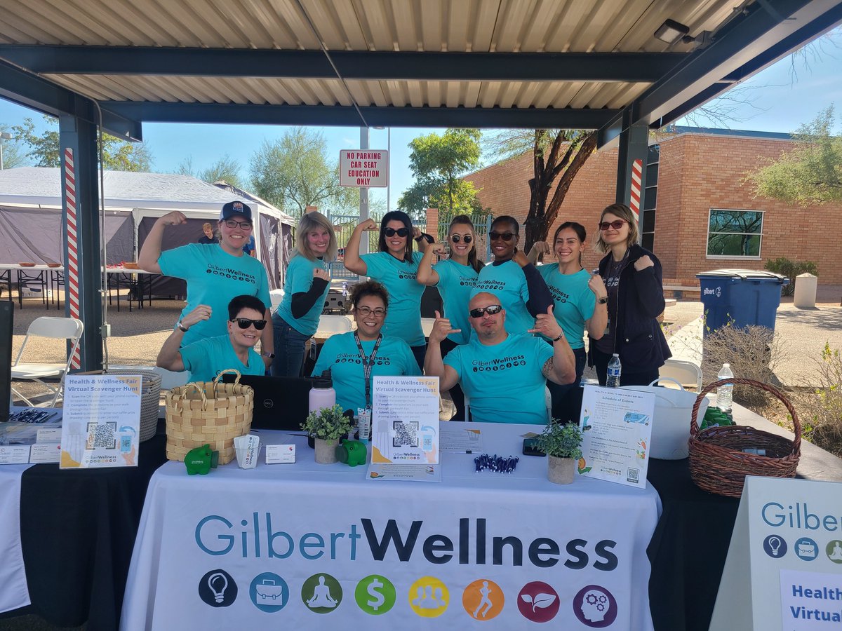TeamGilbertAZ's tweet photo. It was a beautiful day for our Employee Health and Wellness Fair. Thank you to all who came out to connect, learn, and share in all the great health and wellness information! 🧘🏼‍♀️🥑

#TeamGilbert #GilbertWellness https://t.co/LifrkUCFG2