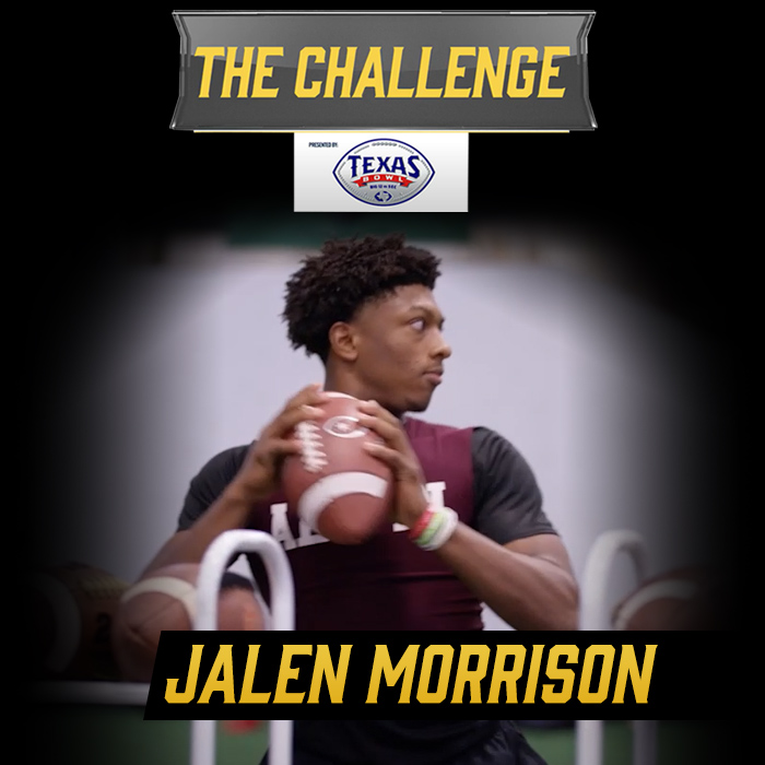 ihss_houston's tweet photo. Be sure to check in tomorrow for the next episode of The Challenge presented by @TexasBowl. @JalenMorrison_7 of @FootballHeights takes his turn in the qualifying round. #ihss #txhsfb #HOUchallenge https://t.co/JpuFuUGdgG