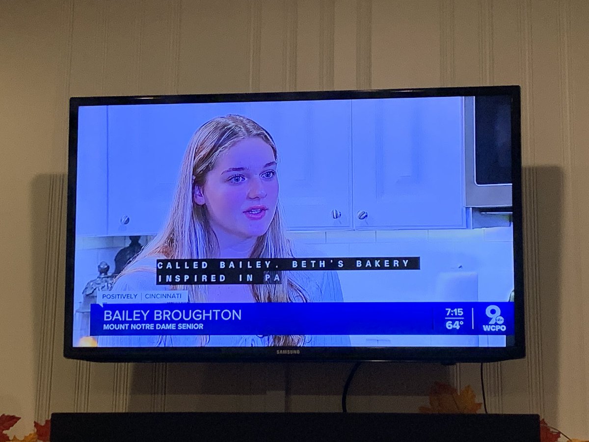 Look at the <a href="/MNDCougars/">Mount Notre Dame</a> I spotted on <a href="/WCPO/">WCPO 9</a> tonight! What a fun story. Great job Bailey!