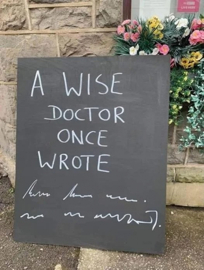 😂😂 A wise doctor once wrote ...... 😂😂

✍️✍️ HA HA HA HA ✍️✍️

#qld #health #healthawareness