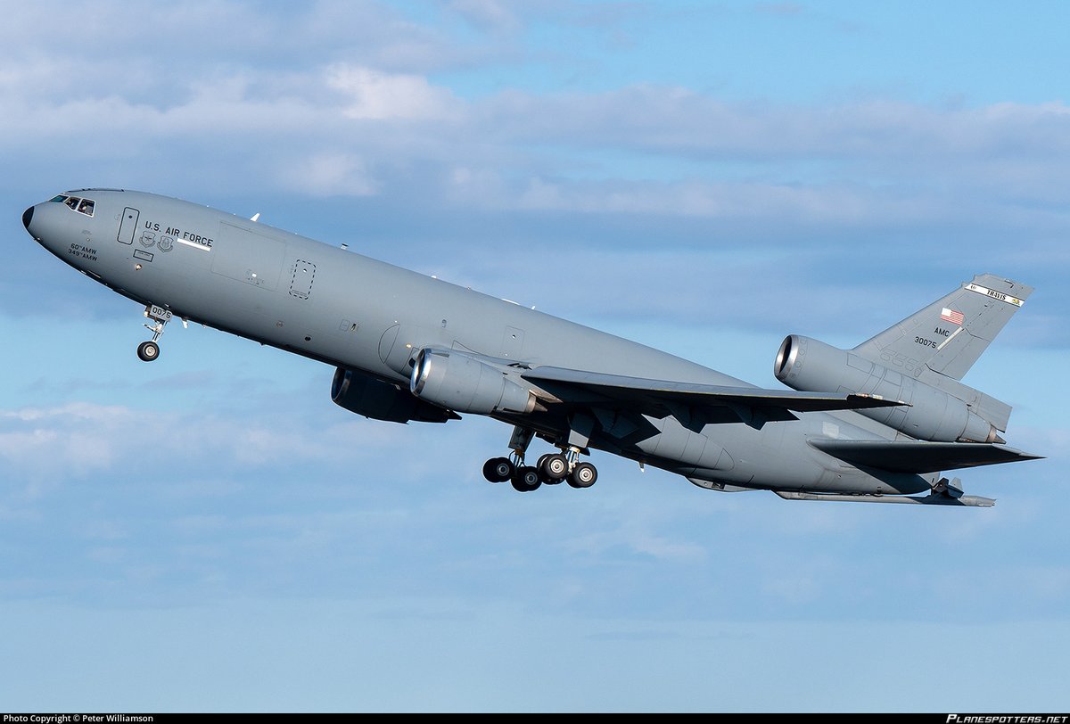 CoronetEast's tweet image. Three brand-new 355th Fighter Squadron F-35s were delivered from Fort Worth NAS #KNFW to Eielson AFB #PAEI as #ZESTY51 flight, November 17th 2021. KC-10A #ADOBE01 (83-0075) supported ZESTY 51-53 on this Coronet North #ALTRV.