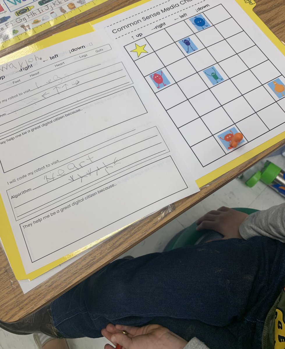 Firsties practicing media balance w/unplugged coding! Thanks <a href="/CommonSenseEd/">Common Sense Education</a> for great resources &amp; being a springboard to practice CS! #CSforAll #digcit #fcpsitc @fcpsk12