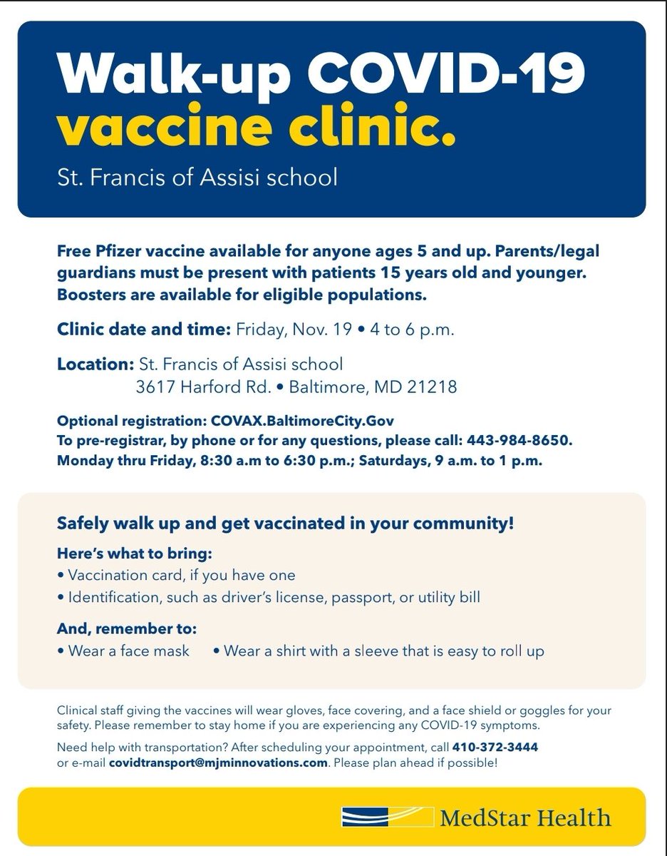 It's Official! The mobile clinic will have pediatric doses available on Friday for children ages 5 &amp; up