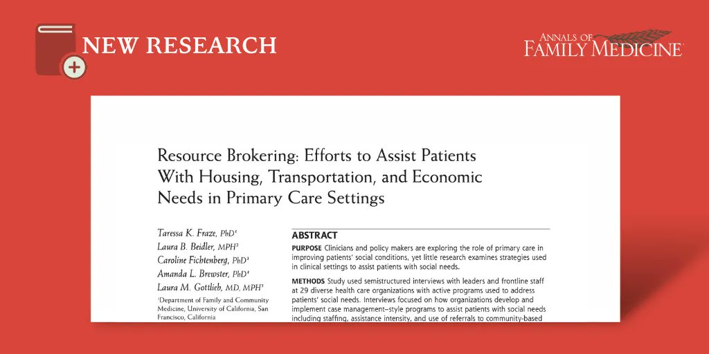 AnnFamMed's tweet photo. Healthcare orgs interviewed in new pub by @frazetk, et al describe four main challenges to address patient social needs:

➡️ Effective community outreach
➡️ Clinical staff buy-in
➡️ Incorporating patient perspectives
➡️ Program sustainability

https://t.co/IjCO6GaO4O https://t.co/i0nfuMf58L