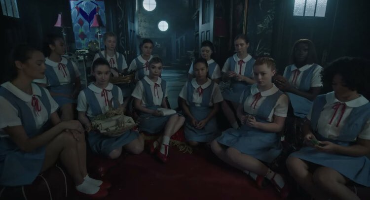 venusianheaven's tweet photo. there is no way riverdale writers unknowingly bought evangelion cosplays because they thought  it was a nice schoolgirl uniform https://t.co/pAfNxTbQlZ
