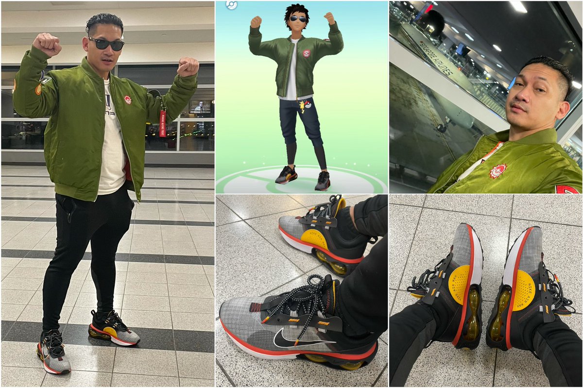 shinypok3hunt3r's tweet photo. #OOTD #POKÉMONGO #LEVEL50jacket & #jdsports #nikeairmax2021 https://t.co/DI3XmouU0E