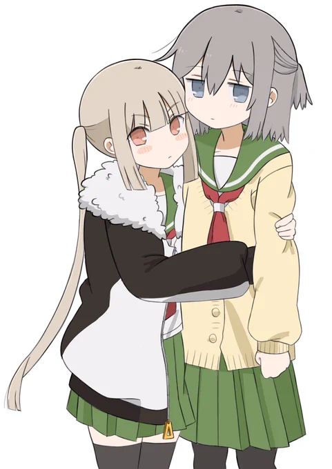 もう一つ別で描いてるオリジナル漫画に出てくるキャラです
ツインテがメイでジト目がトオルです 