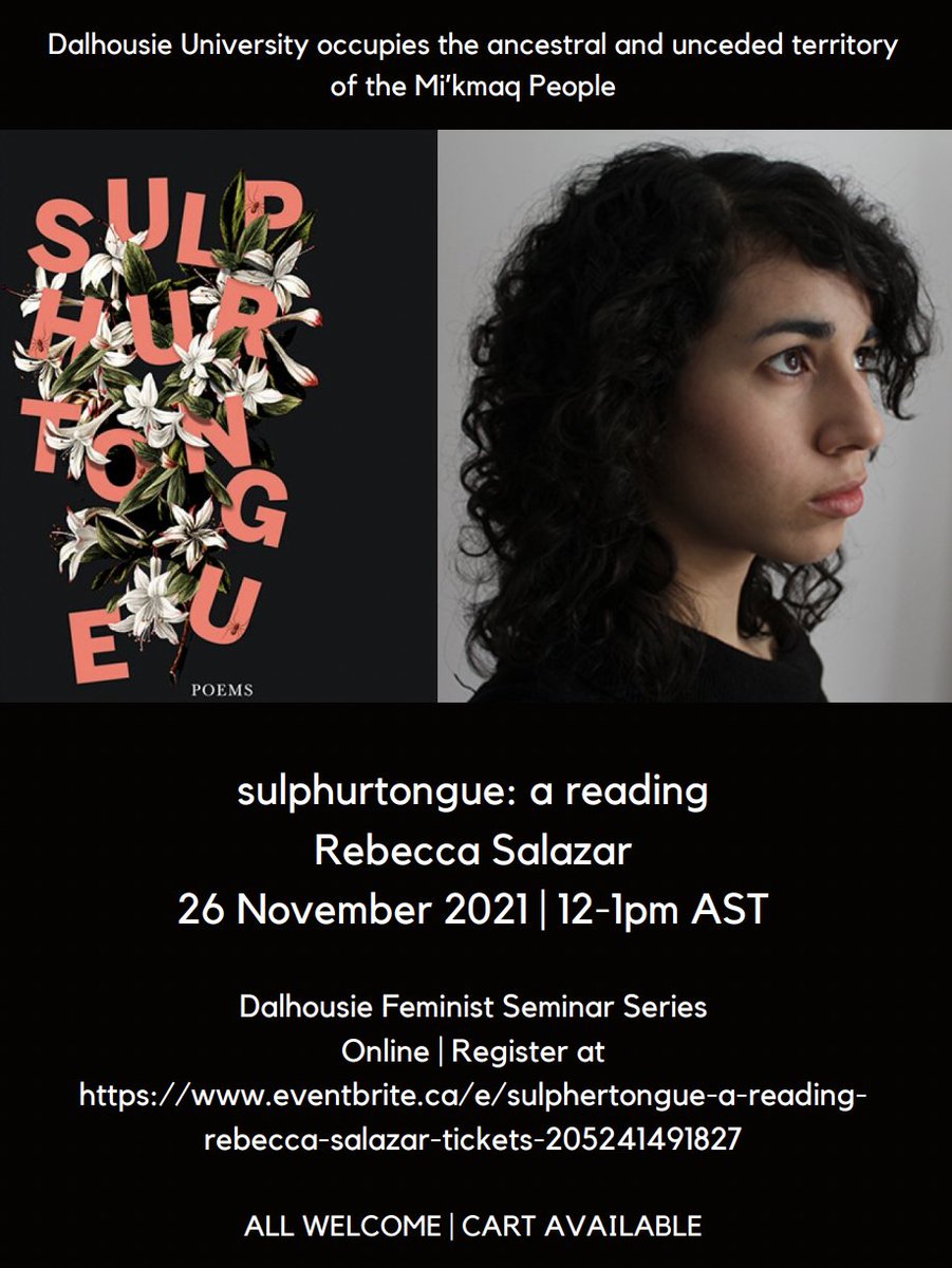 Upcoming at the Dalhousie Feminist Seminar Series / with thanks to @GWSTDalhousie @HealthLawAtDal <a href="/DalHealth/">Dal Health</a> and <a href="/DalHealth/">Dal Health</a> for your support. Register at: eventbrite.ca/e/sulphurtongu…