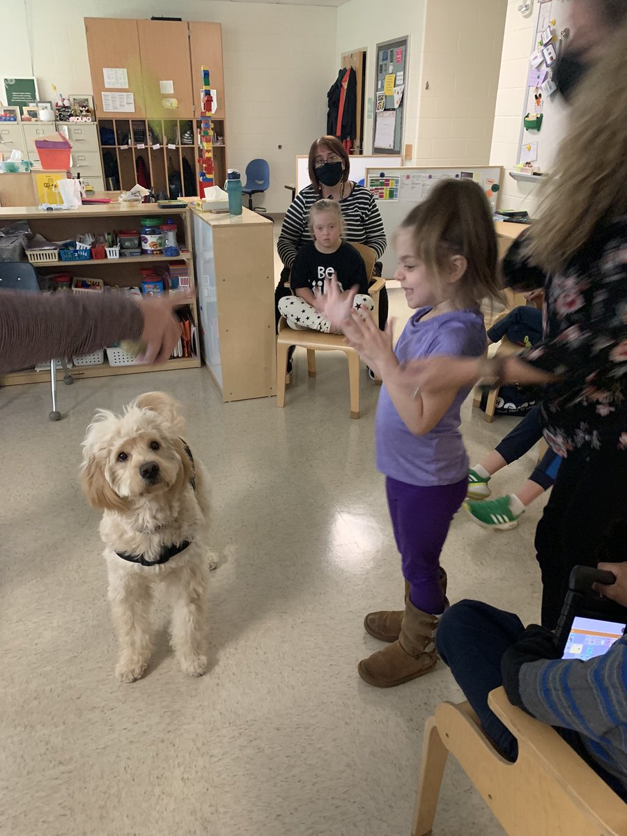 MECC_Counselor2's tweet photo. Shiner πβs our weekly group with these very special Comets! Listening to them giggle & cheer him on duringπΎ time is the best! #Shinerlove #MVP #MostValuablePup #MECCMoments @MrsBly_MECC @schatzj9 @MasonSchools https://t.co/evuzS1S81L