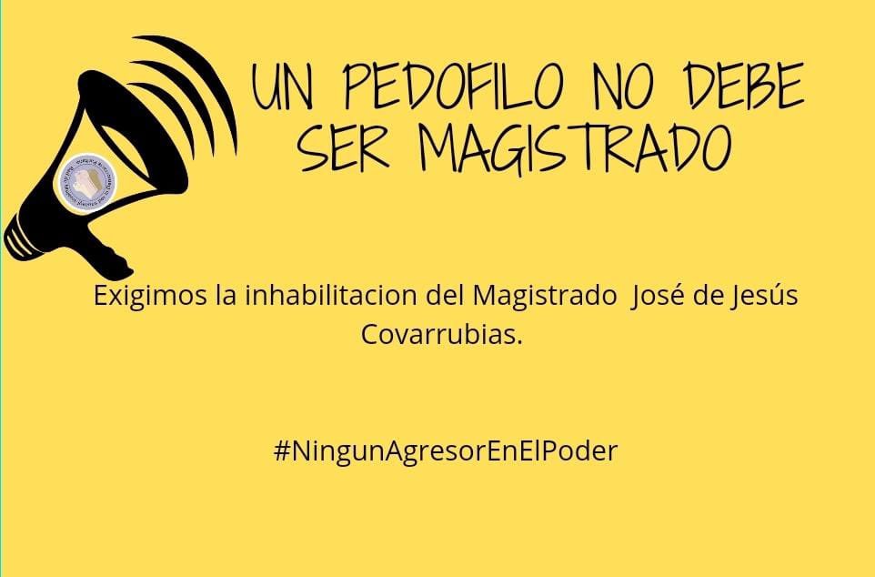 rmujeresjovenes's tweet photo. 📣Un  pedofilo no debe ser magistrado
Exigimos la inhabilitacion del Magistrado José de Jesus Covarrubias ❌

#NingunAgresorEnElPoder https://t.co/67EDSmEQbs
