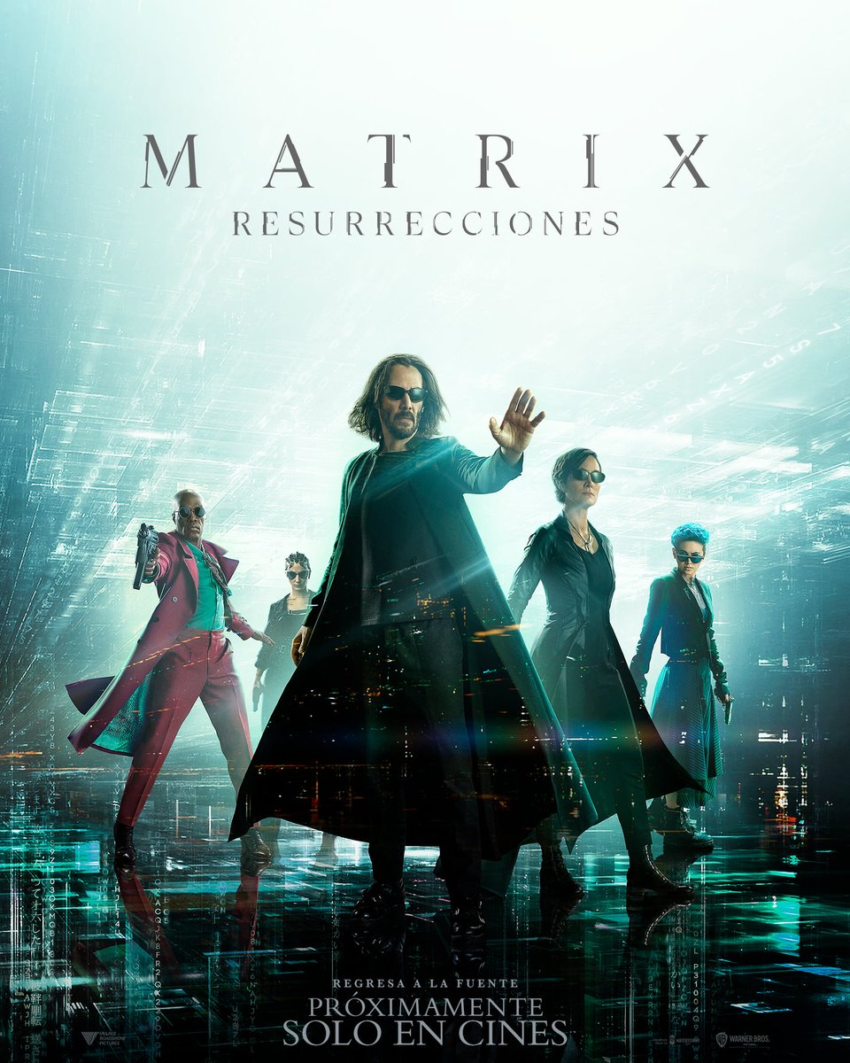 Cinemex's tweet photo. Se acerca el momento de regresar a la Matrix 😎 ¡Échale un ojo al  NUEVO PÓSTER de #Matrix Resurrecciones! 😱 ¿Qué te pareció?
Estreno este diciembre, en Cinemex. https://t.co/rvFTFLS9Jn