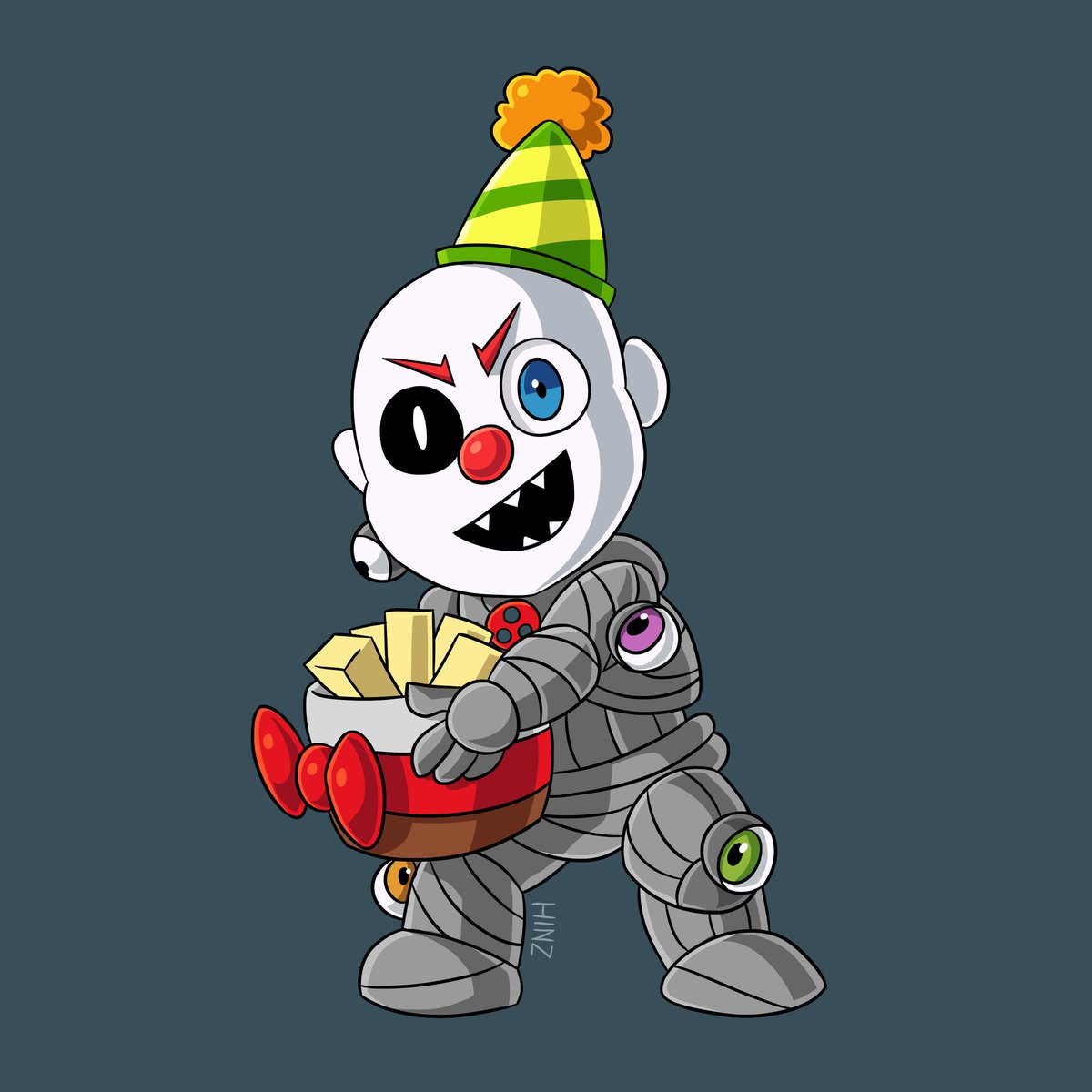 HinzenP's tweet photo. Lil Ennard + Exotic Butters 🤡🧈

#FNAF #fnafsecuritybreach #fanart #securitybreach #sisterlocation #ucn #ultimatecustomnight #specialdelivery #helpwanted https://t.co/mlLat8KdMm