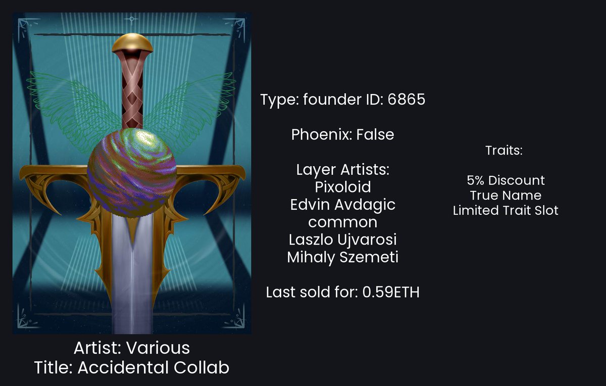 ethercardsbot's tweet image. EC 6865 listed for sale for 0.42ETH ($1788.78) explorer.ether.cards/#/founder/6865 opensea.io/assets/0x97ca7… #ethercards